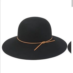 NWT Phenix Round Crown Floppy Wool & Leather Hat